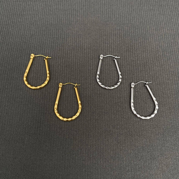 18K Gold Plated Stainless Steel Hoop Earrings - FGS - Rise and Redemption