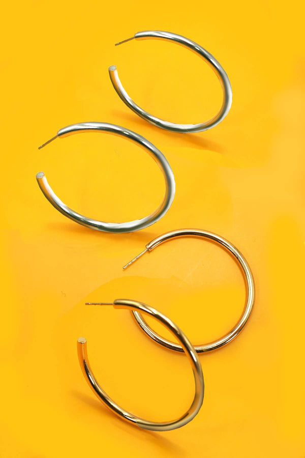 18K Stainless Steel Tarnish Free Waterproof Hoop | 40E387 - Rise and Redemption