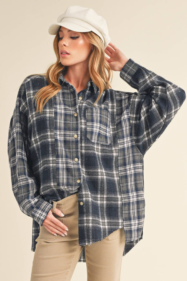 Navy Nixon Flannel