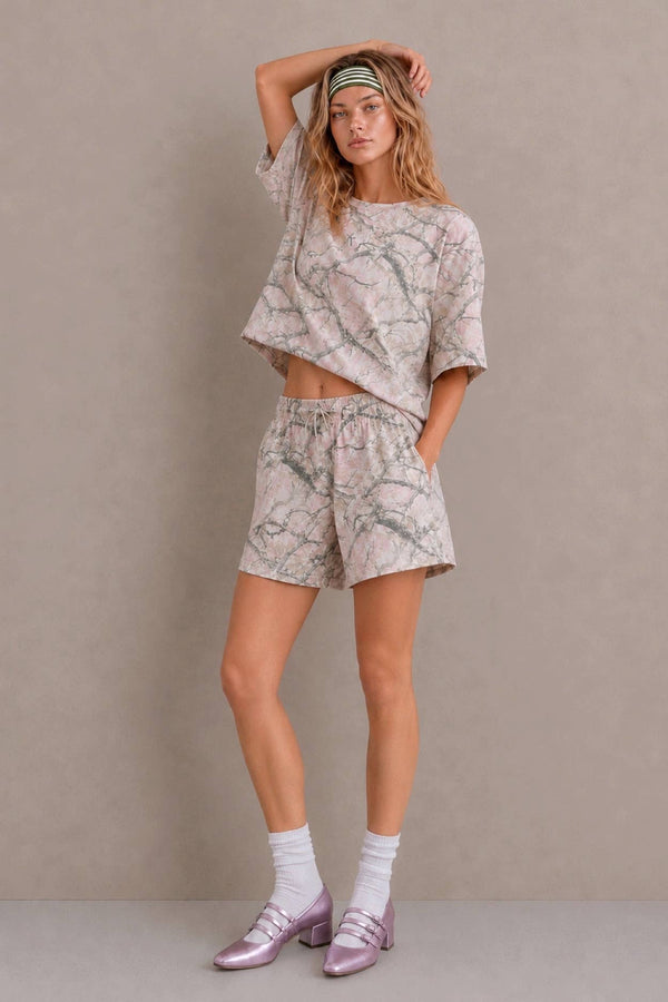 BRANCH PRINT TEE & SHORTS SET - Rise and Redemption