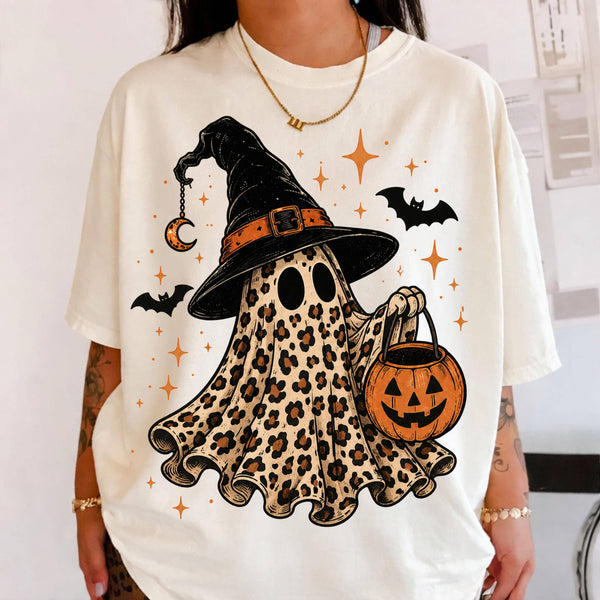 Comfort Colors Leopard Ghost T Shirt - Rise and Redemption