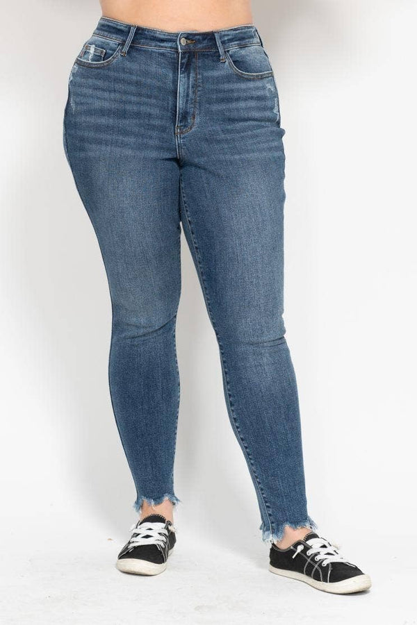 HW Skinny w/ Destroy & Shark Bit Hem - PLUS - Rise and Redemption