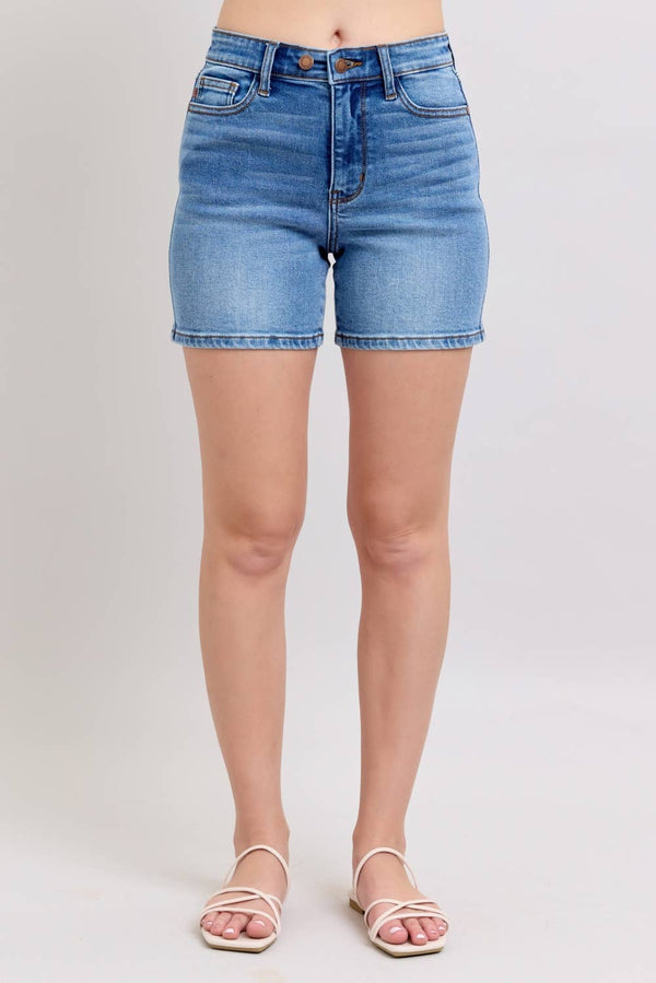 Judy Blue 2 Button Mid Length Dad Shorts - Rise and Redemption