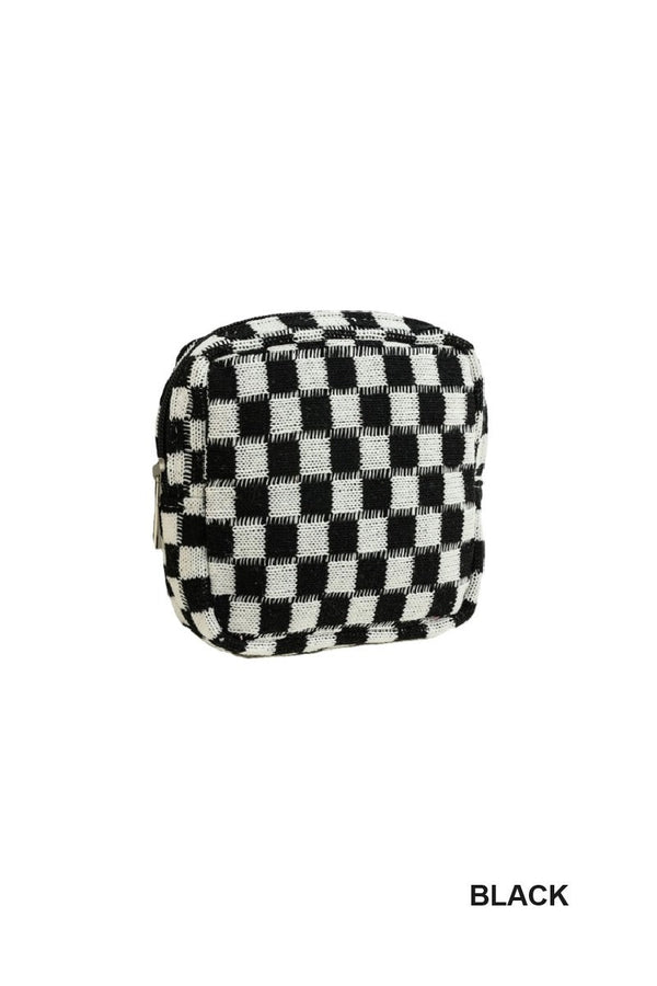 Mini Checkered Make Up Bag - Rise and Redemption