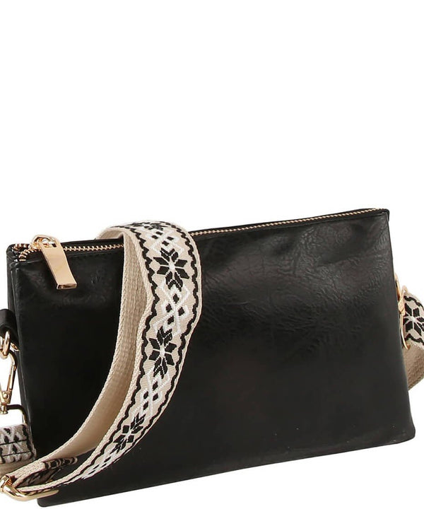 Vegan Leather Guitar Strap Crossbody Bag - Rise and Redemption