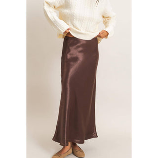 Satin Midi Skirt