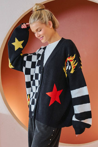 Magic 8 Checkmate Cardigan