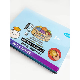 Mini Glittered Dumpling Squishy with Steamer