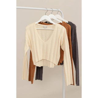 Candice Cropped Sweater Top