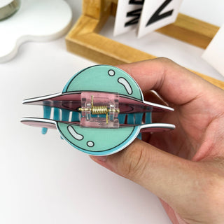 Cute cartoon UFO alien hair claw clip