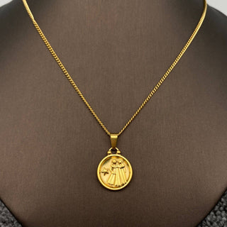 Zodiac 12 Constellation Coin Necklace