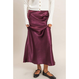 Satin Midi Skirt