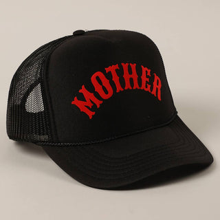 MOTHER Lettering Logo Foam Mesh Back Trucker Hat