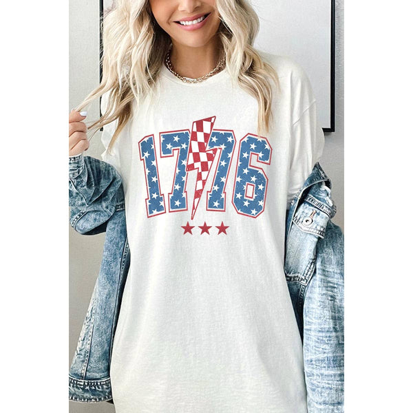 1776 America Graphic Heavyweight T Shirts - Rise and Redemption