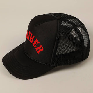 MOTHER Lettering Logo Foam Mesh Back Trucker Hat
