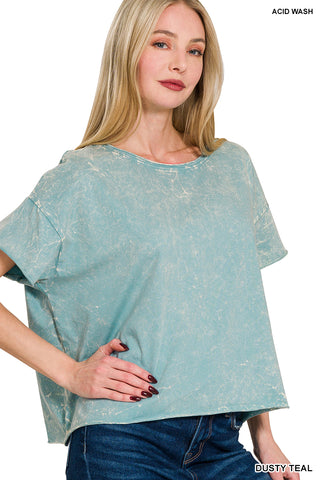 Summer Crinkle Mineral Washed top