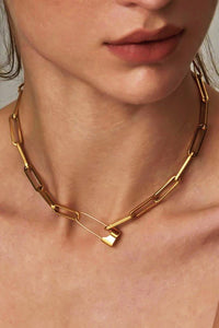 18K Dipped Paper Clip necklace - Rise and Redemption