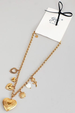 18k Gold Dipped Charm Necklace - Rise and Redemption