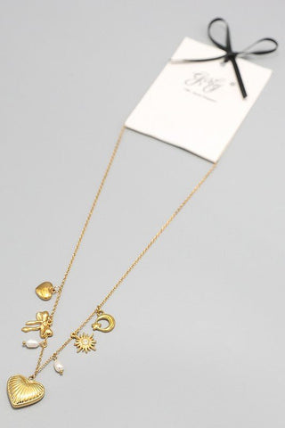 18k Gold Dipped Charm Necklace - Rise and Redemption