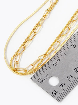 18K Gold Dipped Multi Chain Layered Necklace - Rise and Redemption