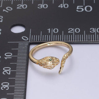 18k Gold Filled Dainty Snake Ring,Gold Snake Wrap Ring,Layered Set Ring, Snake Shape Ring U-497 - Rise and Redemption