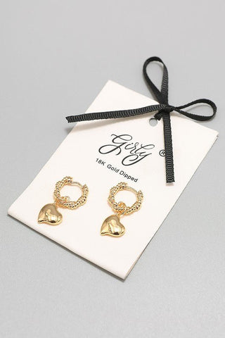 18K Gold plated heart Huggies - Rise and Redemption