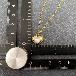 18K Gold Plated Heart Shaped Shell Charm Necklace - FGS - Rise and Redemption