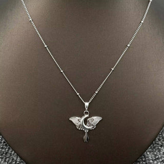 18K Gold Plated SS Moon Moth Wings charm Necklace - Rise and Redemption