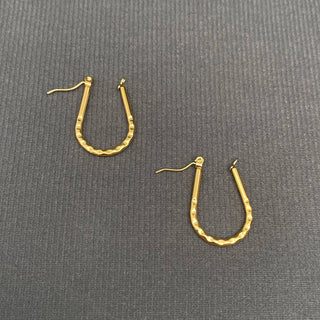 18K Gold Plated Stainless Steel Hoop Earrings - FGS - Rise and Redemption