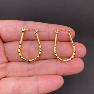 18K Gold Plated Stainless Steel Hoop Earrings - FGS - Rise and Redemption