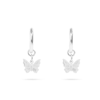 18K Gold PVD Stainless Steel Butterfly Huggie Earrings - Rise and Redemption
