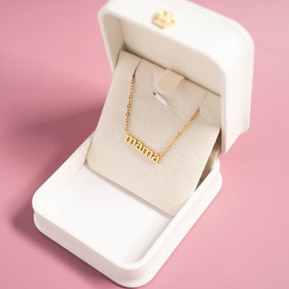 18K Gold PVD Stainless Steel Mama Charm Necklace - Rise and Redemption