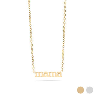 18K Gold PVD Stainless Steel Mama Charm Necklace - Rise and Redemption
