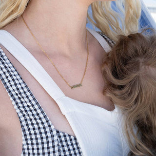 18K Gold PVD Stainless Steel Mama Charm Necklace - Rise and Redemption