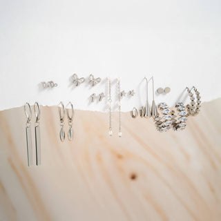 18K Gold PVD Stainless Steel Marquis CZ Stone Hoop Earrings - Rise and Redemption
