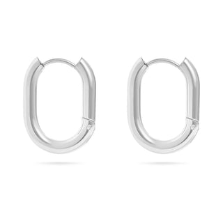 18K Gold PVD Stainless Steel Oval Huggie Earrings - Rise and Redemption