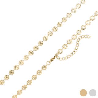 18K Gold PVD Stainless Steel Sunburst Chain Necklace - Rise and Redemption