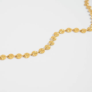 18K Gold PVD Stainless Steel Sunburst Chain Necklace - Rise and Redemption