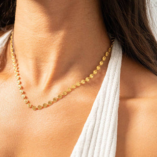 18K Gold PVD Stainless Steel Sunburst Chain Necklace - Rise and Redemption