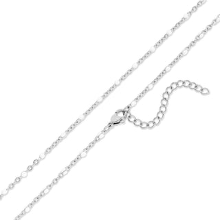 18K Gold PVD Stainless Steel White Confetti Chain Necklace - Rise and Redemption
