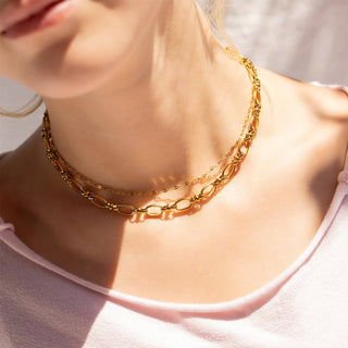 18K Gold PVD Statement Chain Necklace - Rise and Redemption