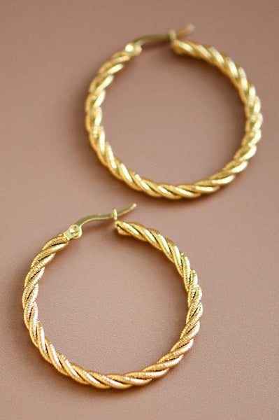 18k plates Rope Hoops - Rise and Redemption