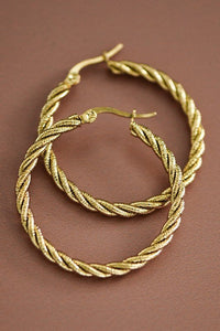 18k plates Rope Hoops - Rise and Redemption