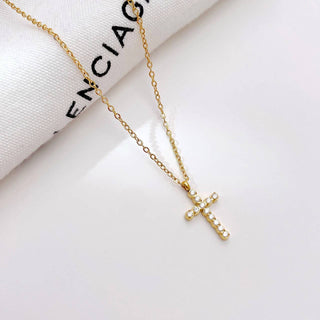 18K STAINLESS STEEL TARNISH FREE CROSS NECKLACE | 40NK9482 - Rise and Redemption