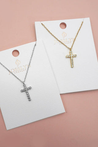 18K STAINLESS STEEL TARNISH FREE CROSS NECKLACE | 40NK9482 - Rise and Redemption