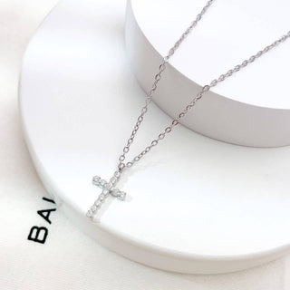 18K STAINLESS STEEL TARNISH FREE CROSS NECKLACE | 40NK9482 - Rise and Redemption