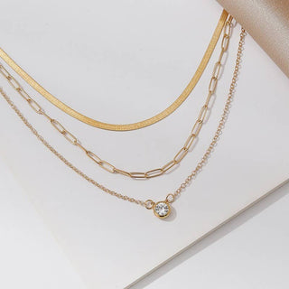 18K STAINLESS STEEL TARNISH FREE LAYERED NECK | 40NK9540 - Rise and Redemption