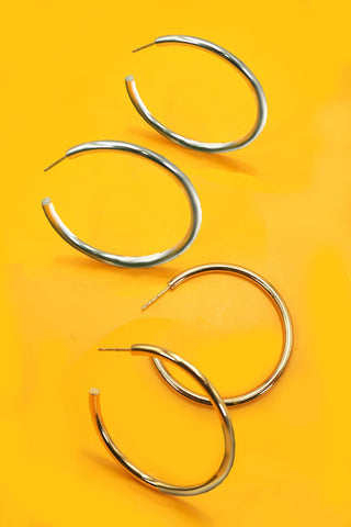 18K Stainless Steel Tarnish Free Waterproof Hoop | 40E387 - Rise and Redemption