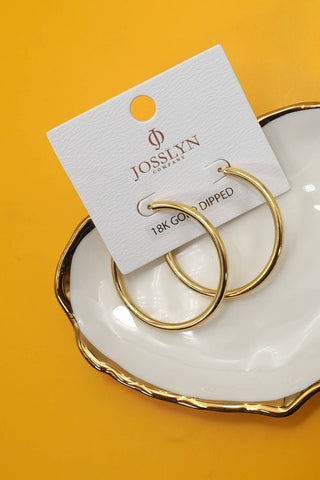 18K Stainless Steel Tarnish Free Waterproof Hoop | 40E387 - Rise and Redemption