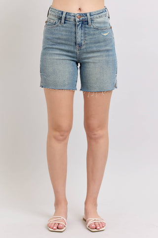 HW Vintage Wash Side Slit Shorts